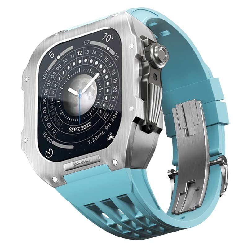 Kit boîtier acier inoxydable pour Apple Watch 44mm 45mm modification mécanique iWatch DIY