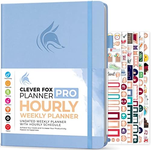 Clever Fox Planner PRO Schedule  Weekly & Monthly Life Planner with Time Slots, Appointment Book and Daily Organizer to Increase Productivity, Undated, A4 Size Hardcover, Lasts 1 Year  Dark Blue