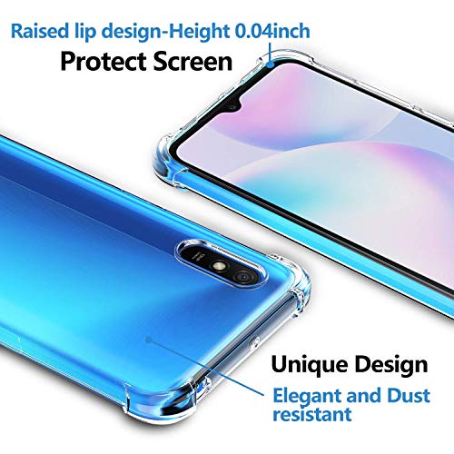 Image of COVERBLACK Rubber Back Cover for Vivo Mi Redmi 9A - M2006C3LI - Transparent