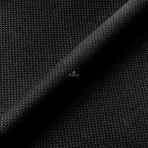 Tissu Aida noir pour broderie moderne, la toile coton idéale pour vos soirées