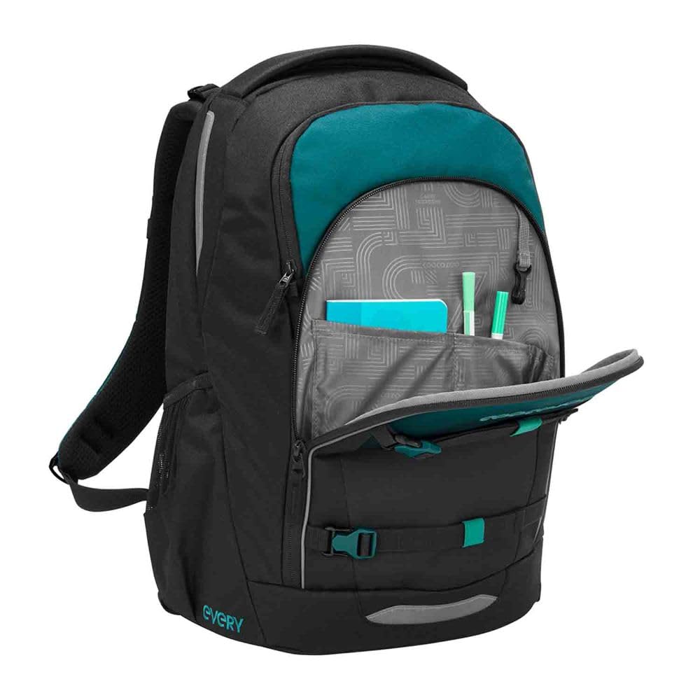 Coocazoo Every Schulrucksack Set 2tlg. inkl. Schlamperbox (Teal Shadows)