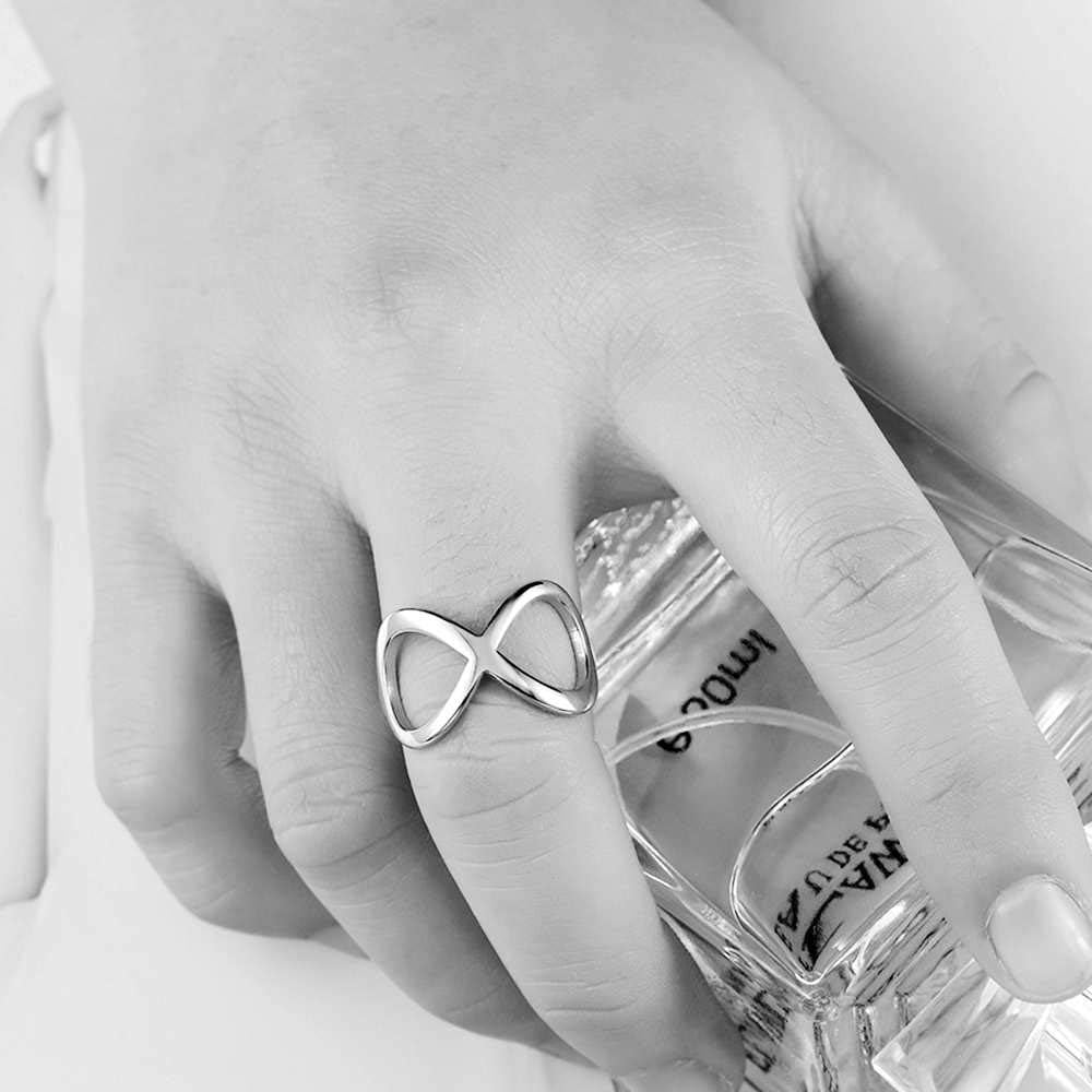 Jude Jewelers Stainless Steel Large Chunky Infinity Style Promise Engagement Statement Ring - Image 3