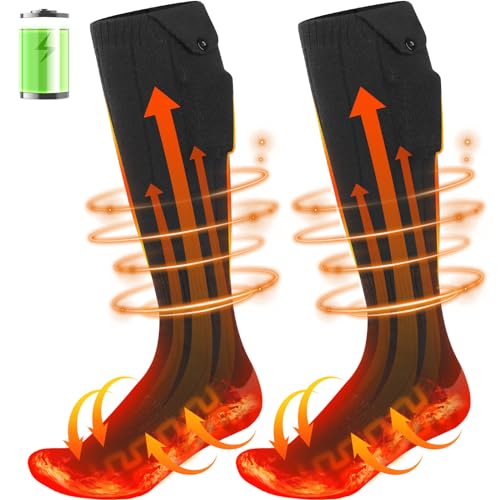 Calze Riscaldabili Elettriche KEMIMOTO Con Telecomando – 2 Batterie 2600 MAh, 3 Livelli Temperatura, Sci E Caccia - 4