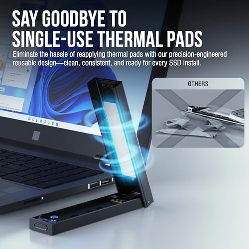 Image of Sabrent USB 3.2 Type-C Tool-Free Enclosure for M.2 PCIe NVMe and SATA SSDs (EC-SNVE)
