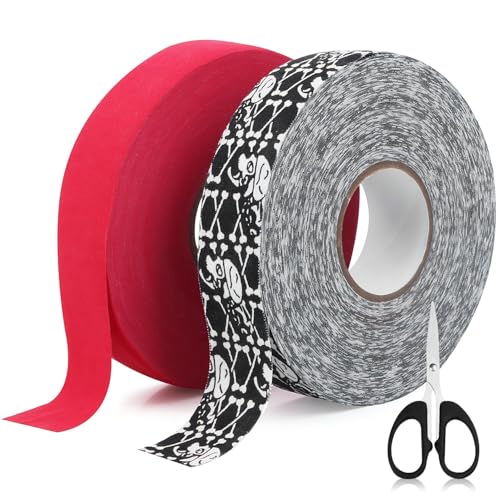 BSTDAYEVER Cinta de Hockey Cinta para Palo de Hockey Cintas Adhesiva Hockeys Autoadhesivas 2 Rollos 2.5cmx25m Cintas de Stick Hockeys Antideslizante para Agarre Bádminton Raqueta Tenis Golf Ping Pong