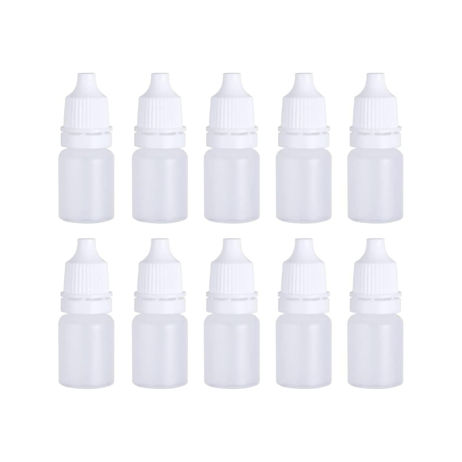 Frascos cuentagotas 5 ml, botellas flexibles, recipientes con tapa, vacíos