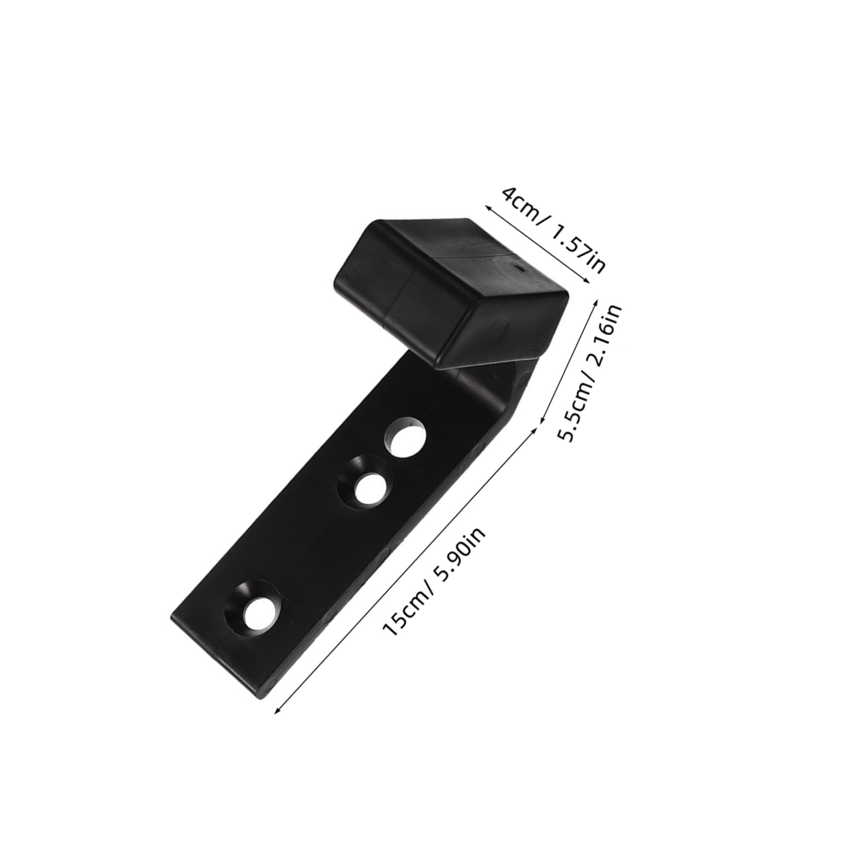 Beavorty Porta Bilanciere da Muro in PC Nero, Supporto per Pesi Palestra Leggero e Facile da Installare, Set 4 Pezzi per Garage Gym e Uso Commerciale