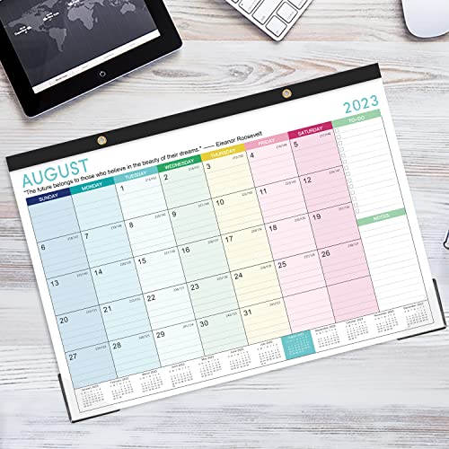 Desk Calendar 2023-2024 - 2023-2024 Desk Calendar, 18 Monthly Desk/Wall Calendar 2-In-1,16.8" X 12", July 2023 - December 2024, Thick Paper With Corner Protectors, Large Ruled Blocks - Colorful Lump #TOP7
