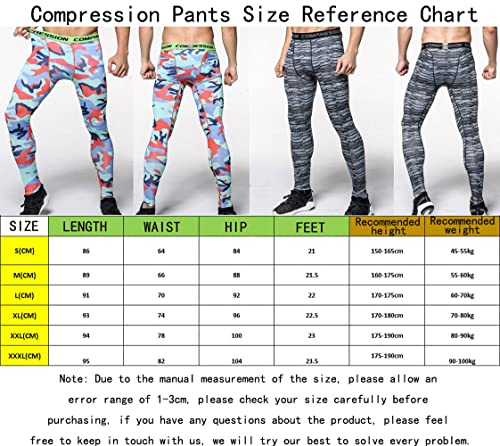 Mens Camouflage Compression Pants Tights Leggings,Sports Baselayer Workout Fitness Running Yoga Cool Dry Compression Pants(Color-6-Xxl) #TOP5