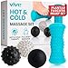 Vive 4 Piece Massage Ball Set - Hot Cold Therapy Kit for Foot Pain, Plantar Fasciitis, Heel Spur, Sore Muscles, Trigger Point - Back, Arm, Neck, Shoulder, Legs Circulation Roller - Heat Spike Massager