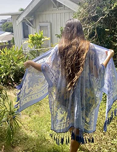 Image of MJ SERECA Women's Casual Long Velvet Kimono
