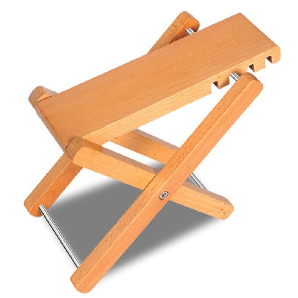 Fußbank für Gitarre Massivholz-Gitarren-Fußhocker, klassisches Gitarrenpedal, Gitarrenpedal, Fußpedal, 4 verstellbar Stabil Und Langlebig