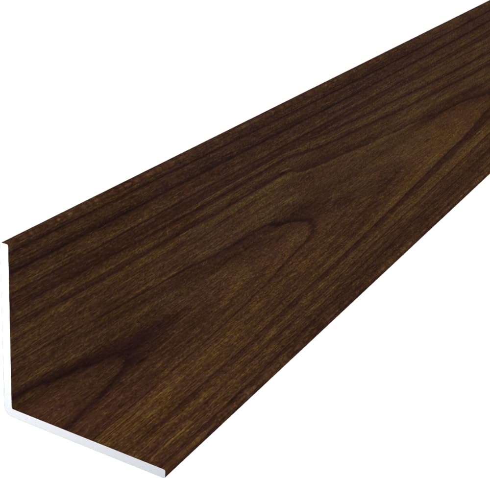 FaiX3.it - Perfil angular en L 20x20x1 mm de aluminio, efecto madera cerezo C317R, longitud 2500 mm