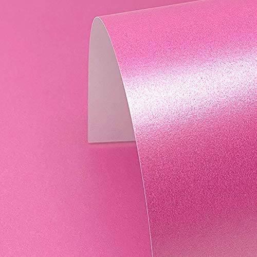 Fushia Pink Pearlescent Card 300gsm - 12x24 Inch 5 Sheets