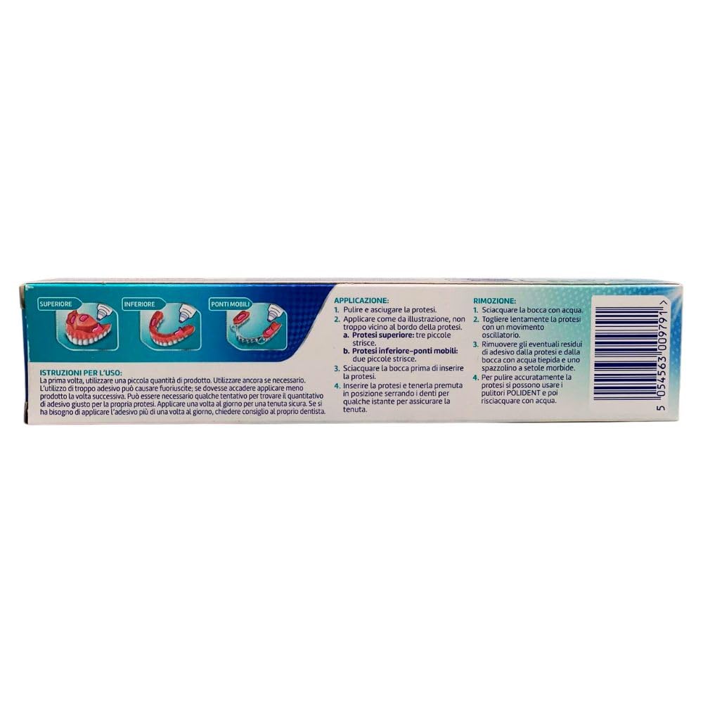 Adesivo Per Apparecchi Dentali, LUNGA TENUTA. Più Forza In Ogni Morso. Forte Tenuta Per Tutto Il Giorno 70g (6 Confezioni)