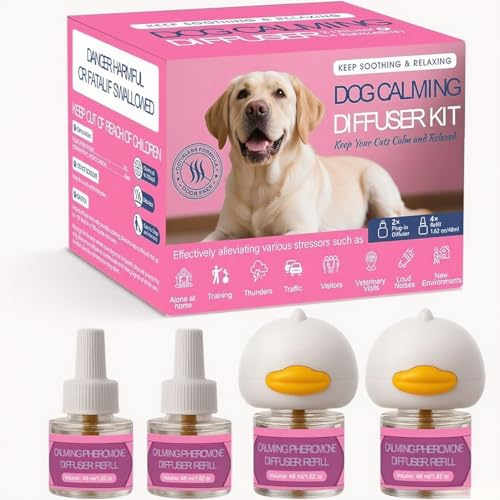Kit de difusor de feromônios calmantes para cães 6 em 1, difusor de feromônios apaziguador para acal