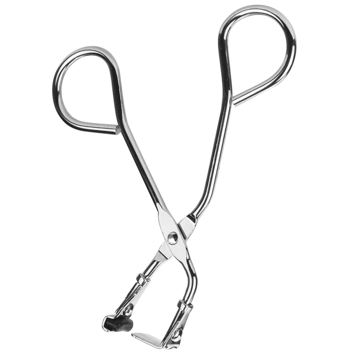 Hemobllo Pinza para Pestañas de Acero Inoxidable con Diseño Curvado Ergonómico Rizador Parcial Portátil Color Plateado Herramienta Profesional para Maquillaje de Pestañas