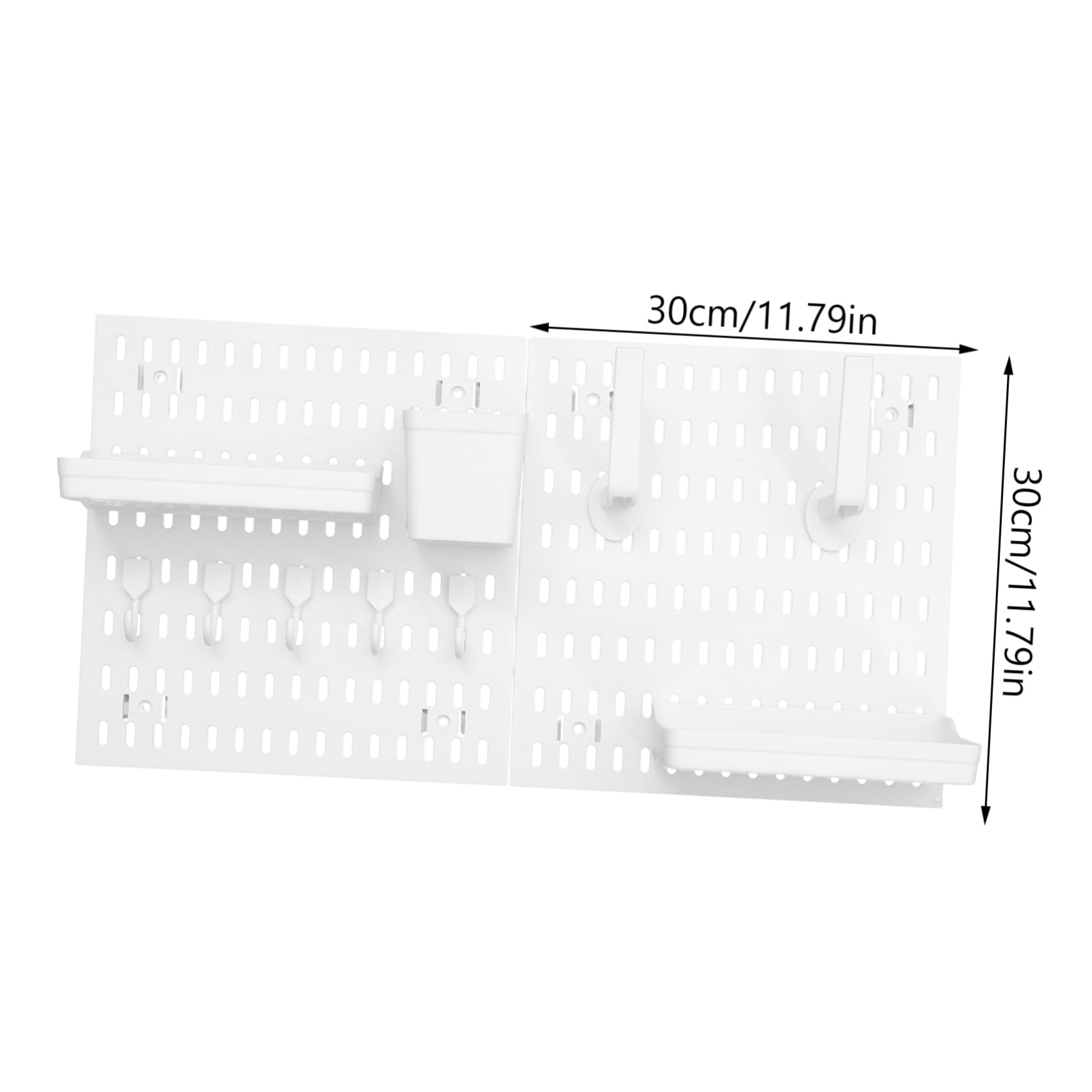 ARTIBETTER Wall Pegboard Storage Rack Easy Install No Drilling Kitchen Bathroom Craft Room Door Back Plastic Sturdy Maximize Space