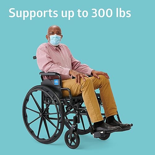 Image of Medline 18 inch Foldable K4 Wheelchair with Swing-Back Desk-Length Arms & Swing-Away Footrests, 300 lbs. Capacity, Transport Chair for Adults & Seniors