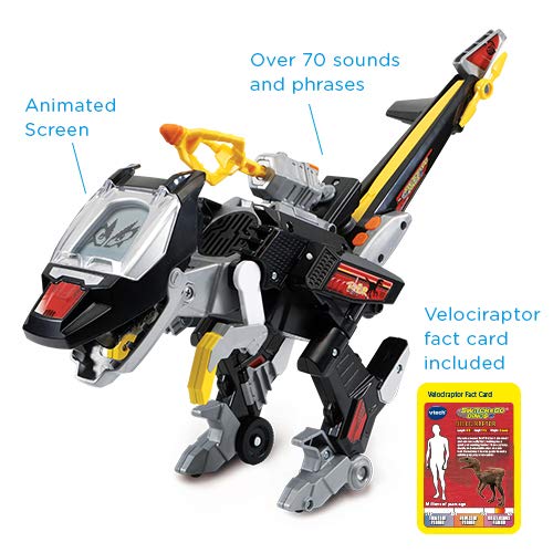 VTech Switch & Go Dinos, Commander Blister the Velociraptor Kids Toy, Interactive Preschool Dinosaur Toy that Switches Into Helicopter, Educational Toy for Children Boys & Girls 3, 4, 5, 6+ Year Olds