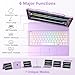 TQQ iPad Pro 13-inch Case with Keyboard (M5 2025 / M4 2024), iPad Pro 13 Keyboard Case with Pencil Holder, Multi-Touch Trackpad, 360° Rotatable, 7-Color Backlit, Thin & Light (Purple)
