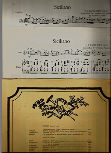 JS Bach Siciliano (BWV 1063) for Bassoon & Piano