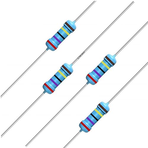 Miniatura 42 de 100 piezas de resistencia fija de película metálica de tolerancia de ±100 K ohmios 1/2 W (0.5 vatios) ± 1% de tolerancia, múltiples valores