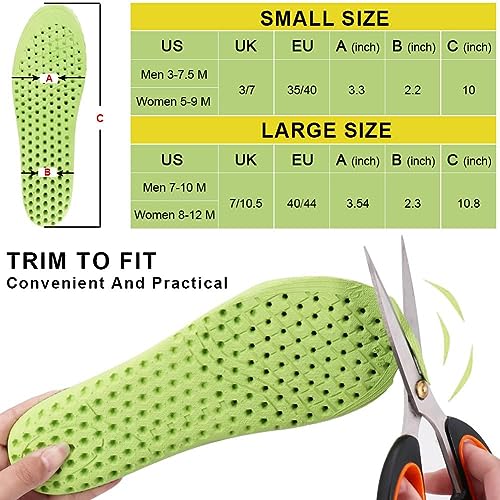 Image of Ailaka Elastic Shock Absorbing Height Increasing Sports Shoe Insoles, Soft Breathable Honeycomb Orthotic Replacement Inserts for Men & Women