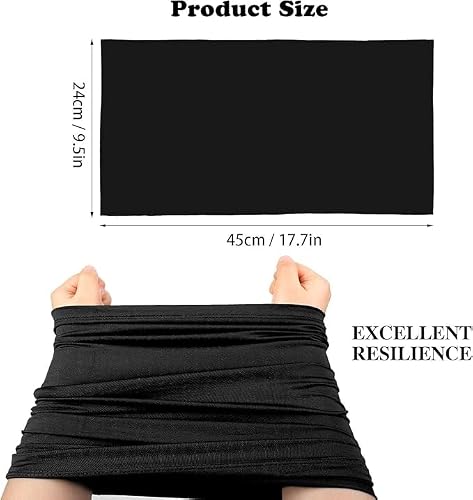 TOPBELIEF Chusta Kominowa Wielofunkcyjna - Bandana Unisex Elastyczna, Ochrona Przed Słońcem i UV, Chusta na Twarz Męska, Ochrona Przed Wiatrem (Czarny)