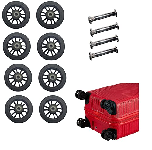 Image of Luggage Wheels Only for Replacement and Repair for Safari, Skybag, Amrican Tourister Suitcases Rubber Wheels for 8 Wheeler Luggage Parts (8 Wheel)
