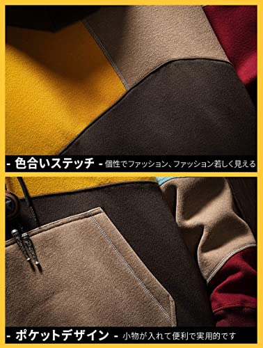 ZONJEE パーカー、男性服、長袖、大きいサイズ、長袖、ゆっ