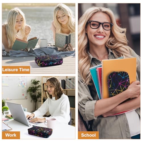 Image of Likesing Period Bag for Girls Womens, Leather Sanitary Napkin Storage Bag, Portable Menstrual Pad Bag Period Pads Pouch, Small Make Up Bags(Colorful Black)