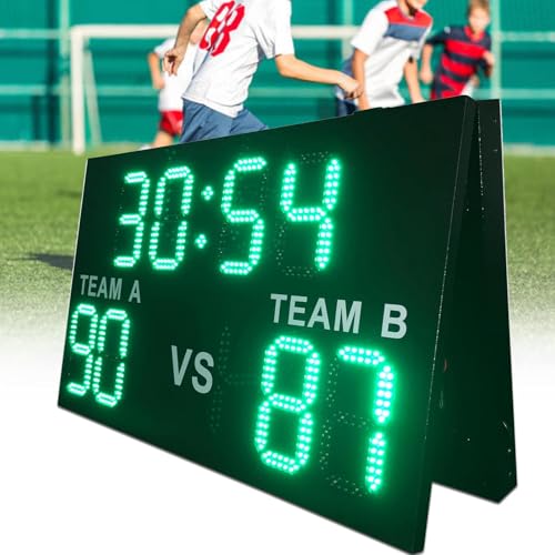 Marcador electrónico LED de fútbol 100x60cm con control remoto miniatura 1