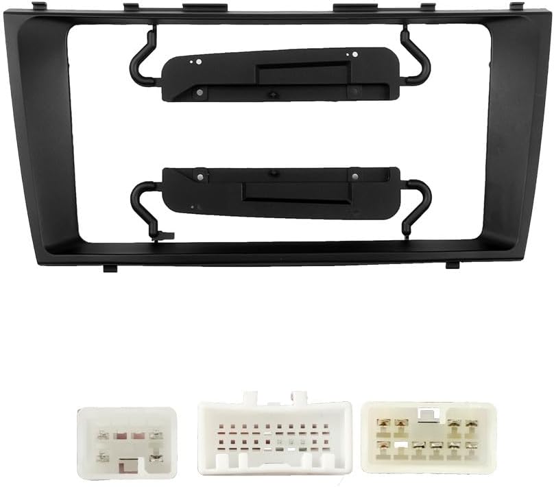 9" Car Stereo Navigation FM Radio Mounting Frame Bracket with Wiring Harness Compatible with Toyota Camry 2007 2008 2009 2010 2011 Black