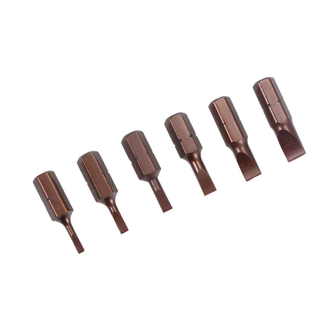 ●N.O.T.S. uxcell Slotted Bits Set 6pcs 1/4 Inch Hex Shank Magnetic SL2