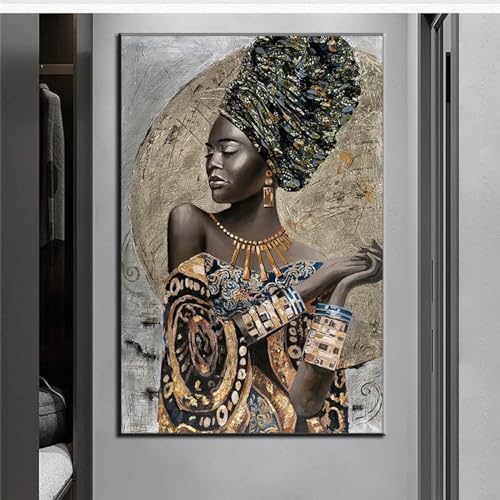 Toile d'art moderne de femmes africaines affiche murale ethnique 40x60cm pour salon