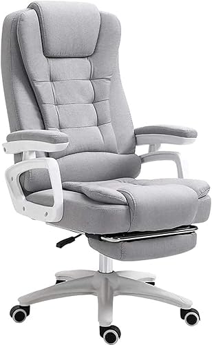 Katzowen Office Computer Chair Computer Desk Chair,Computer Chair Fabric Executive Chair with Armrests, Reclining Office Chair, Adjustable Height,