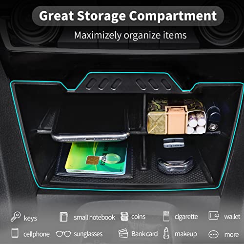 Image of CDEFG for 2016-2021 Civic Center Console Organizer Tray | Sedan Hatchback Coupe Type R Storage Box Civic Accessories