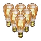 ★Exquisites Retro-Glühbirne - LED Nostalgische Vintage Glühbirne im Edison-Design, ist ein sanfter, Warmweiss Strahl. Exquisites und einzigartiges klassisches Eichhörnchenkäfigform Design mit warm Licht, liefert ein gemütliches und behagliches Ambiente.