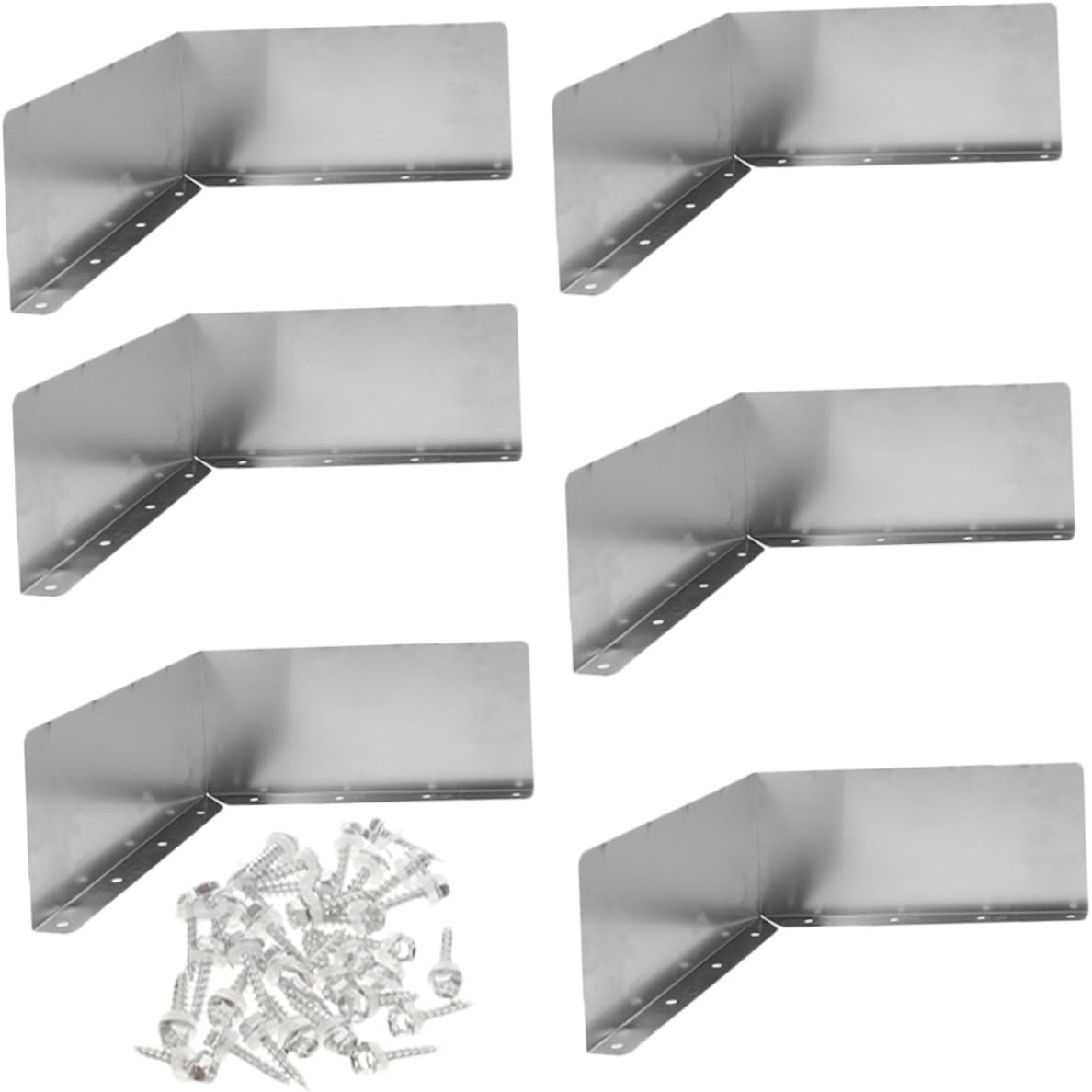 Milisten Aluminum Gutter Guards Leaf Screens Splash Guards for Roof Rain Diverters House