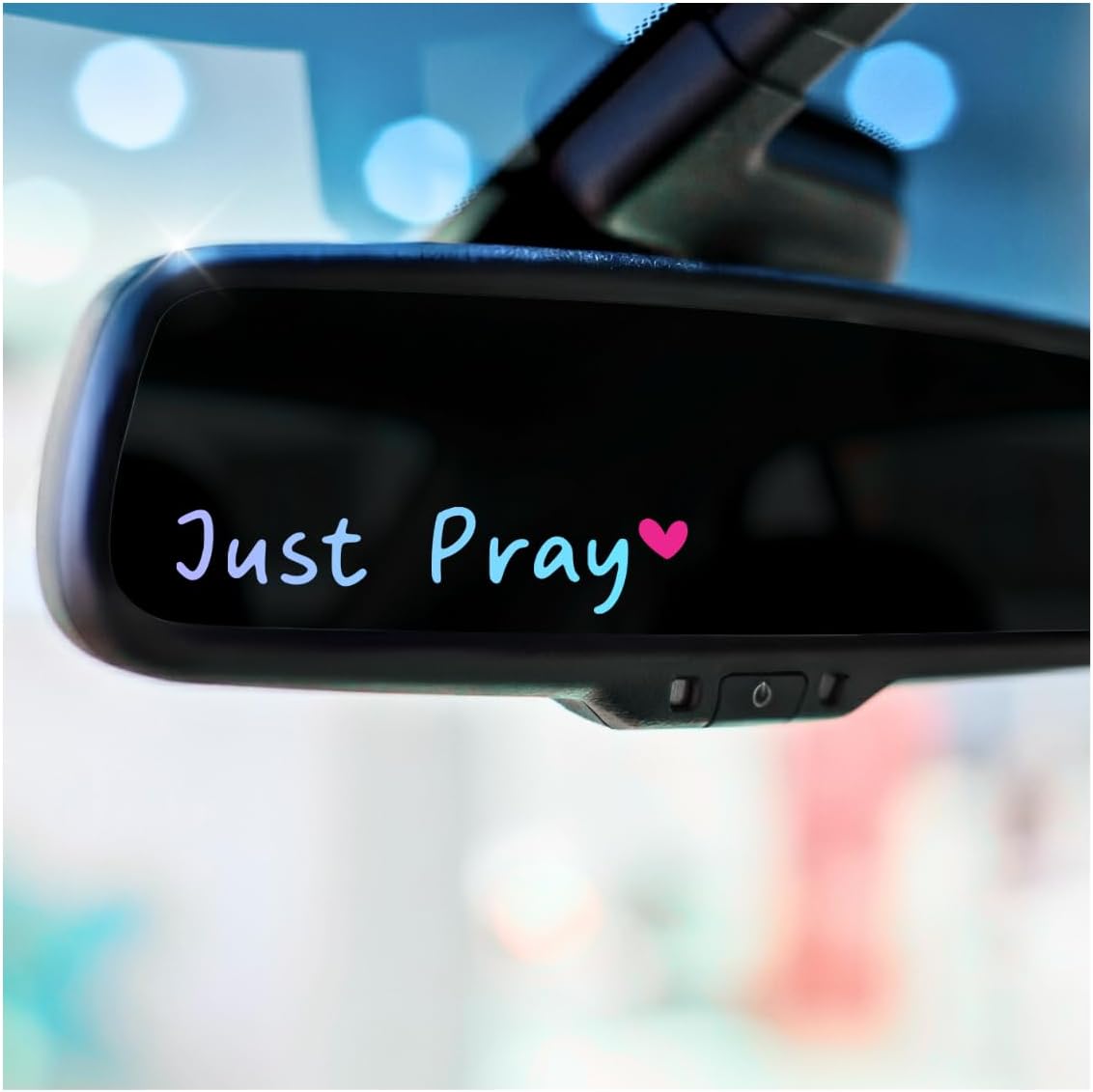 2X I Love You Drive Safe Mirror Sticker, Cute Car Accessories for Women, Car Decals for Women, Rear View Mirror Decal