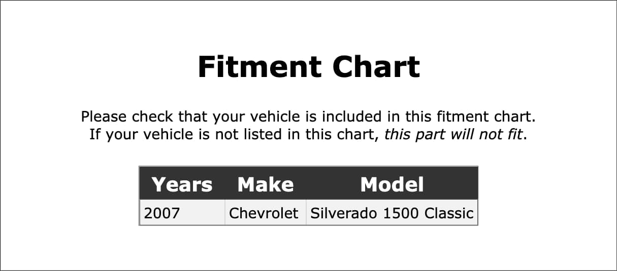 Front Torsion Bar Key Compatible With Chevrolet Silverado 1500 Classic 2007 PC-815543