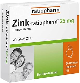 ZINK-RATIOPHARM 25 mg Brausetabletten 20 St