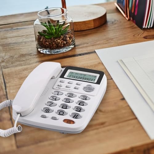 Téléphone filaire double interface C168 fixe de bureau sans pile avec sonneries configurables - 3