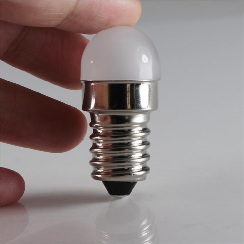 JiuRui LED Lampadine 10pcs Spotlight Lampadina a LED Mini E14 AC DC 12V 24 V 60 V 1.5W Piccolo Shell Shell Milky Pendente Frigorifero Frigorifero Frigorifero 12 24 Volt Lampada a candela