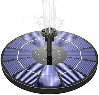 AISITIN Solar Fountain Pump 3.5W Circle Solar Water Pump Floating Fountain Built-in Battery, with 6 Nozzles,for Bird Bath,Fish Tank,Pond or Garden Decoration