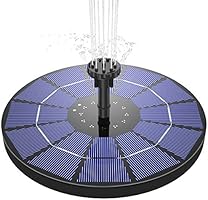 AISITIN Solar Springbrunnen 3.5W Solar Teichpumpe mit 180mm Durchmesser Solar Panel Eingebaute 1500mAh Batterie...