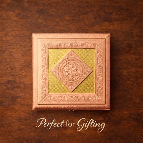 Image of Wooden Decorative Dry Fruit Box 8x8 Inch | Handcrafted Storage for Dry Fruits, Sweets & Snacks | Traditional Gift Box for Diwali, Wedding Return Gifts & Festive Decor