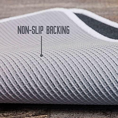 PET REBELLION Extra Large Personalised Absorbent Machine Washable Pet Food Mat | For Cats and Dogs Feeding Bowls - Non-Slip Reduces Movement | Rounded Corners to Stay Flat (Big Paws Grey)
