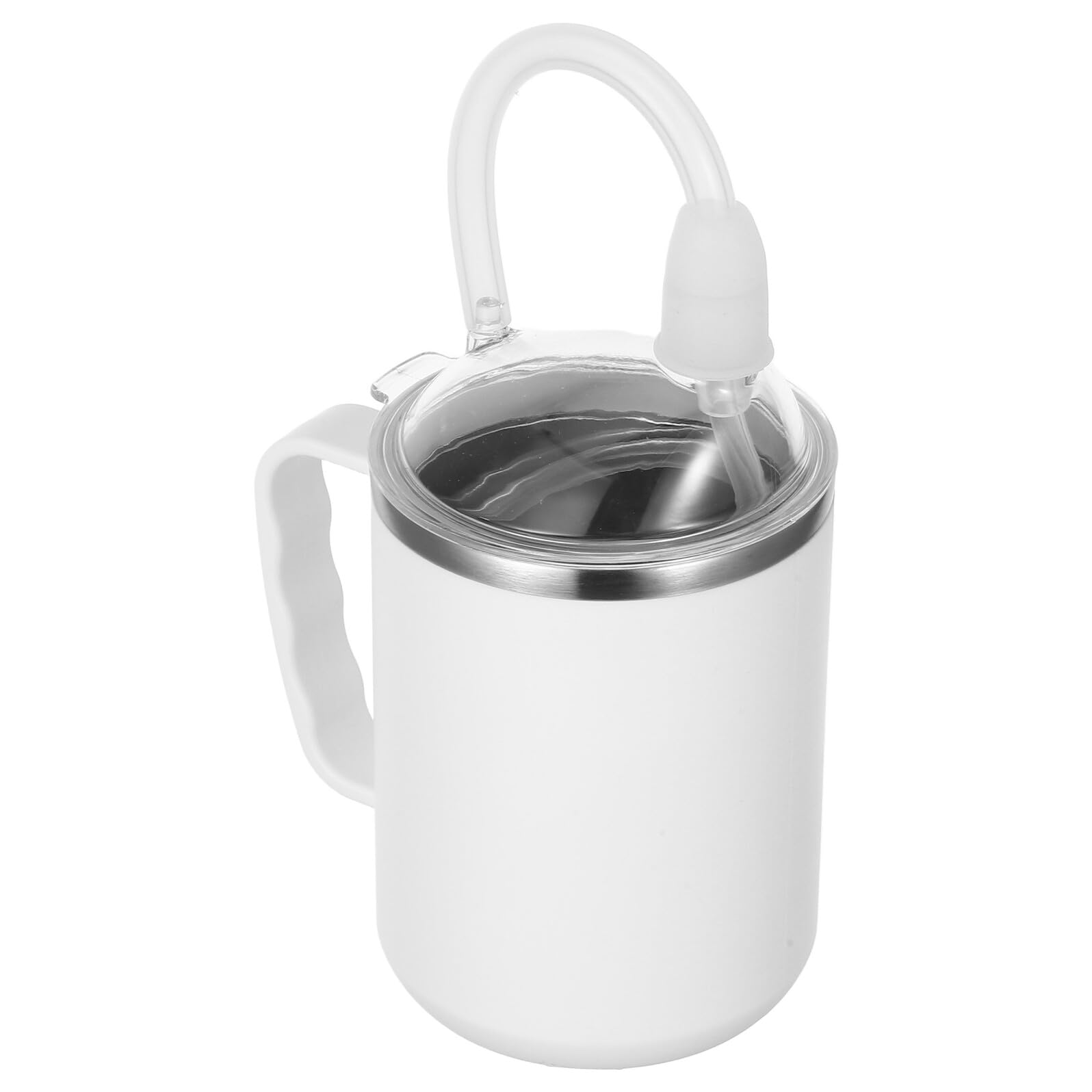Pflege Trinkbecher 500 Ml aus Edelstahl und Pp mit Auslaufsicherem Design und Rutschfestem Griff für Senioren und Patienten im Krankenhaus und Hause